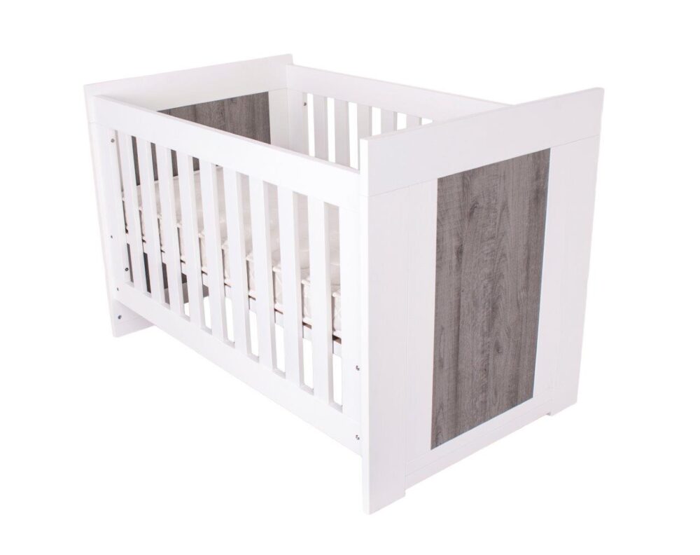 Love N Care Lucca Cot – White & Ash