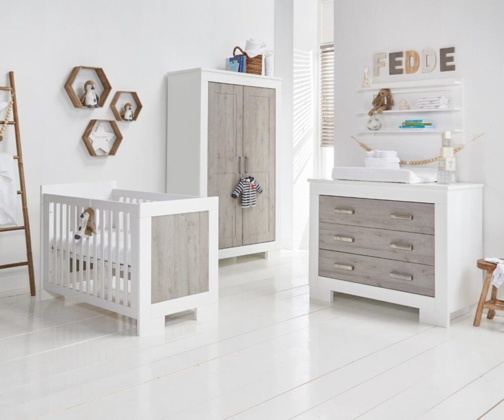 Love N Care Lucca Single Bed Kit – White & Ash - Image 2